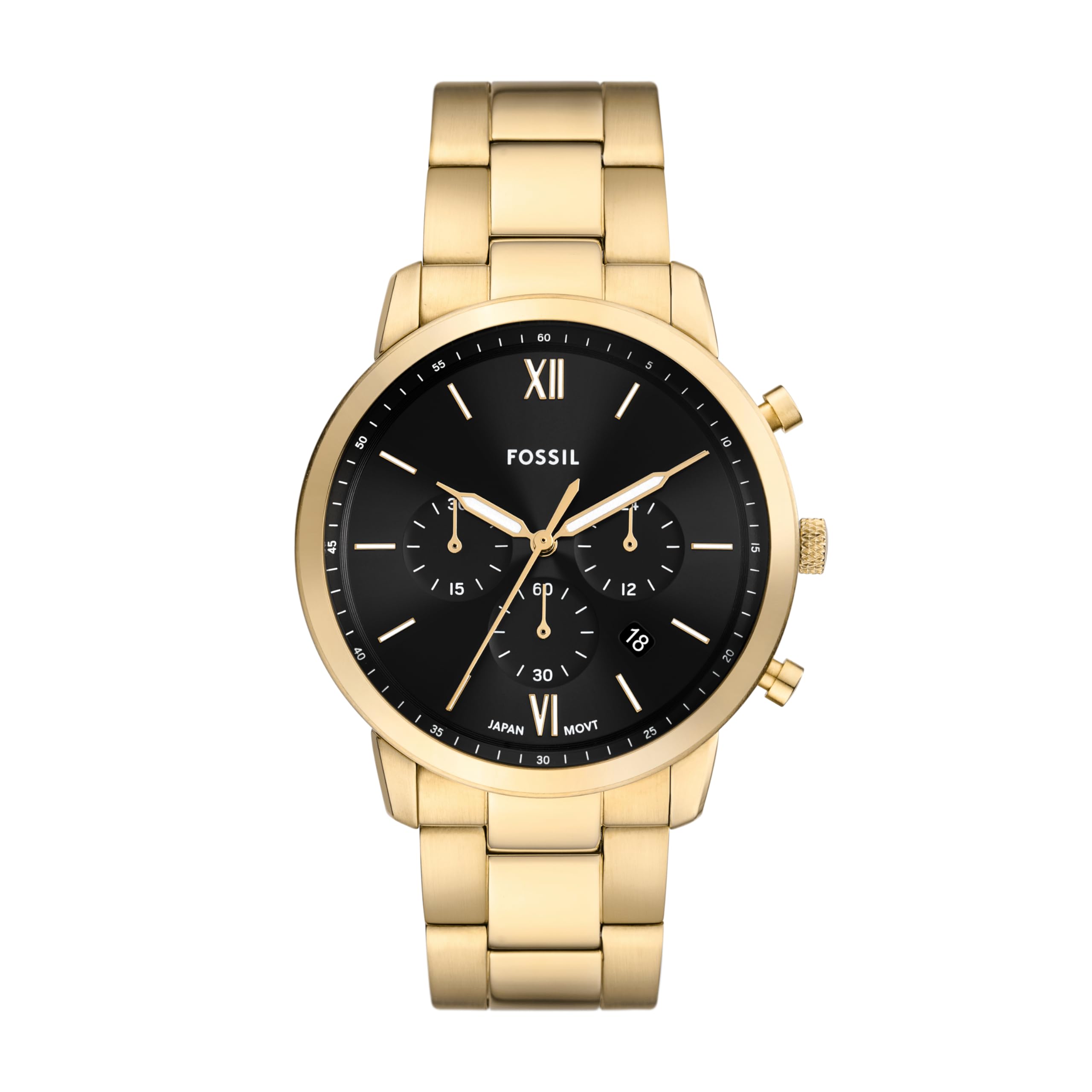 fossil Men Neutra Gold Quartz Stainless Steel Black Dial Analog Watch FS6093-picture-29