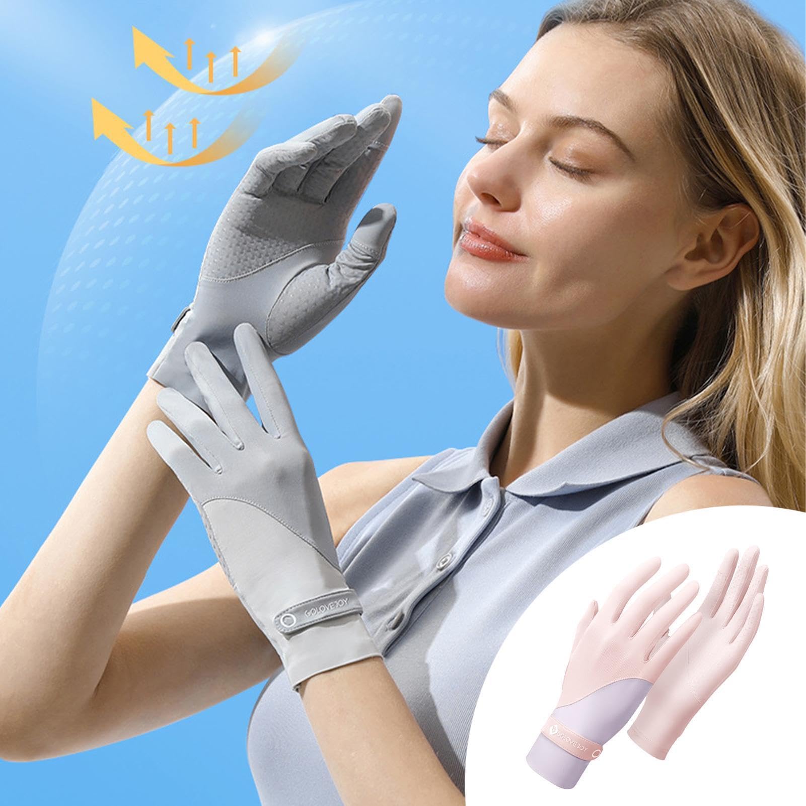Guanti di protezione solare – Guanti traspiranti con sensazione di ghiaccio, guanti da pesca, vela, kayak, canottaggio, attrezzatura professionale UPF 50 Plus, protezione UV per guida ed escursionismo