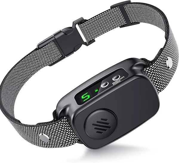 Bark Collar, Dog Bark Collar for Large Medium Dogs 30-120lbs, Automatic Waterproof Barking Collar with Beep Vibration and 5 Adjustable Sensitivity (Classic Black)