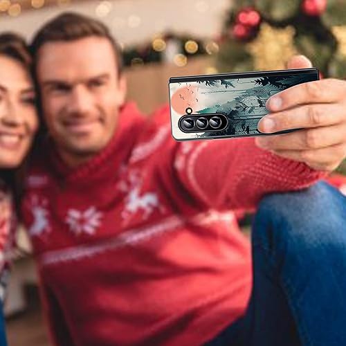 Vista 127 de Funda protectora para Samsung Galaxy Z Fold 5 2023 Slim Light Hard PC Shook Proof Funda protectora para Samsung Galaxy Z Fold 5 7.6 pulgadas - Flor