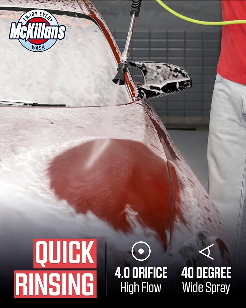 Pressure Washer McKillans 40 Degree Nozzle Stainless Steel Nozzle Guard High Efficiency Cleaning Durable Mckillans Nozzle Guard With Rubberized Protecting Guard 4 0 Orifice Pressure Washer Soap