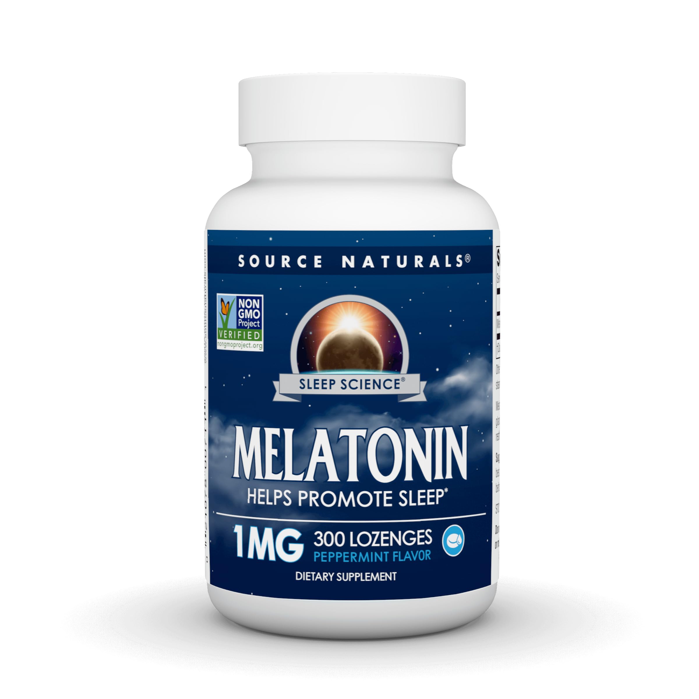 Melatonina Source Naturals ayuda a promover el sueño* 1 mg - 300 pastillas con sabor a menta