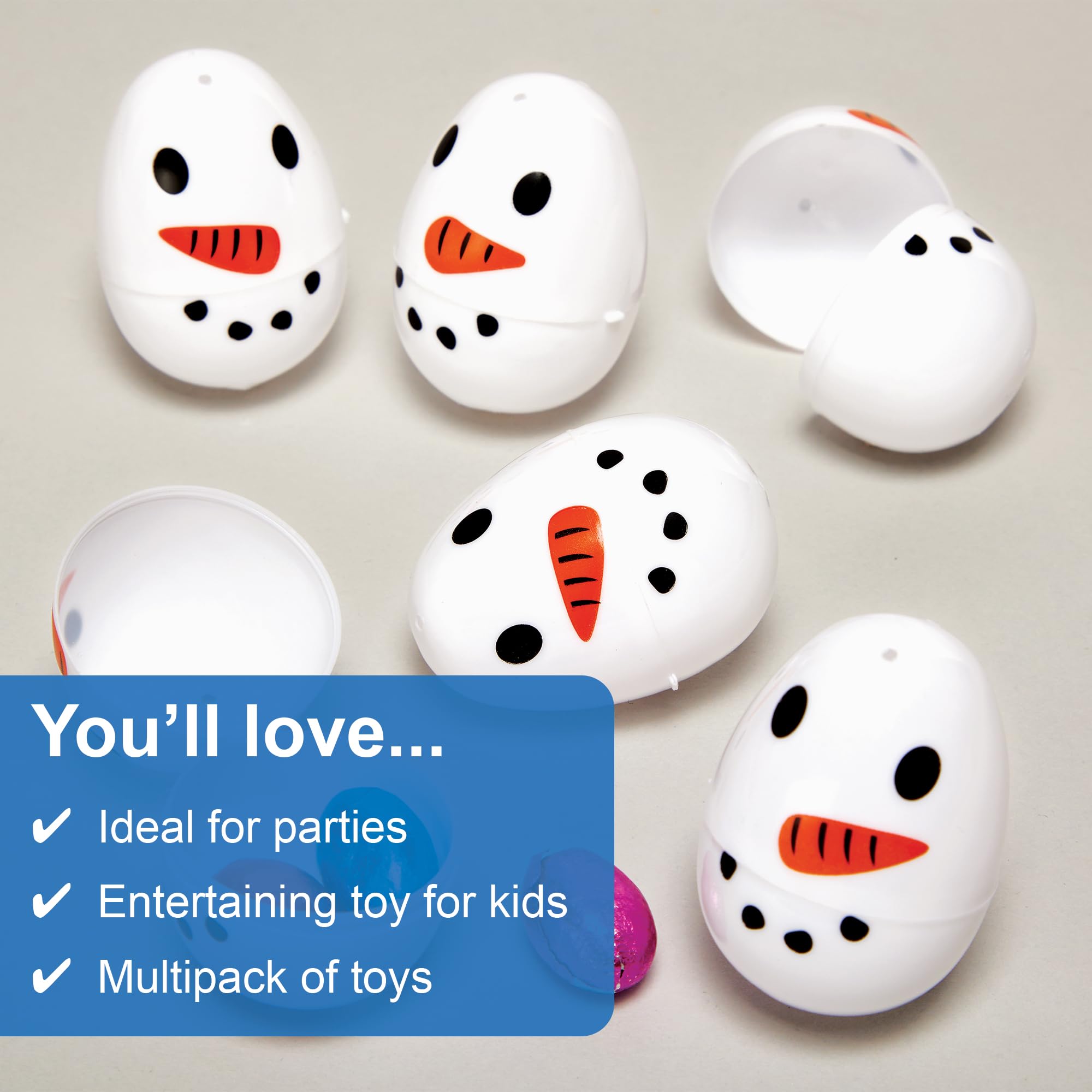 Amazon.com: Baker Ross FX626 Snowman Plastic Eggs - Pack of