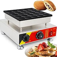 Vista 1 de Máquina para hacer panqueques eléctrica comercial de 25 agujeros de 1.8 pulgadas, mini panqueques holandeses, parrilla, panadero, waffle, muffins