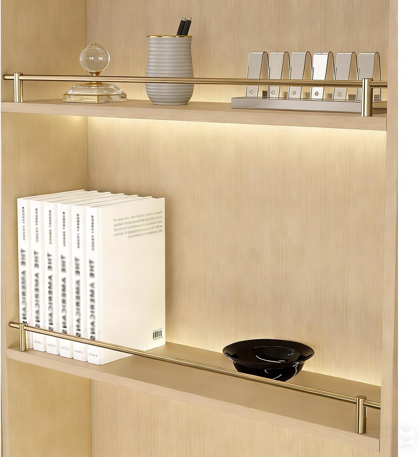 D Gallery Shelf Ra - Confezione da 6 protezioni anti-caduta per vetrine e librerie, aste per mensole sicure
