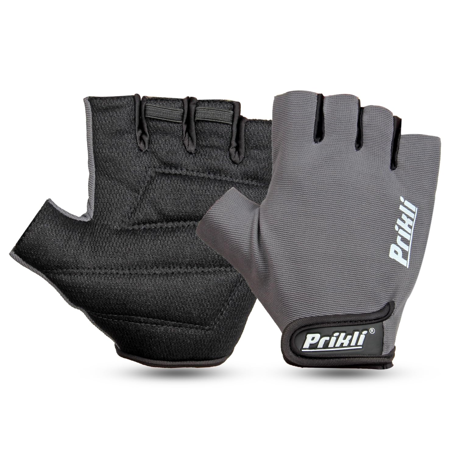 Prikli Treno Grey Gym Gloves – High-Performance Fitness Gloves for Weightlifting, Training, and Exercise – Breathable, Anti-Slip, and Durable Design for Men & Women-image-11