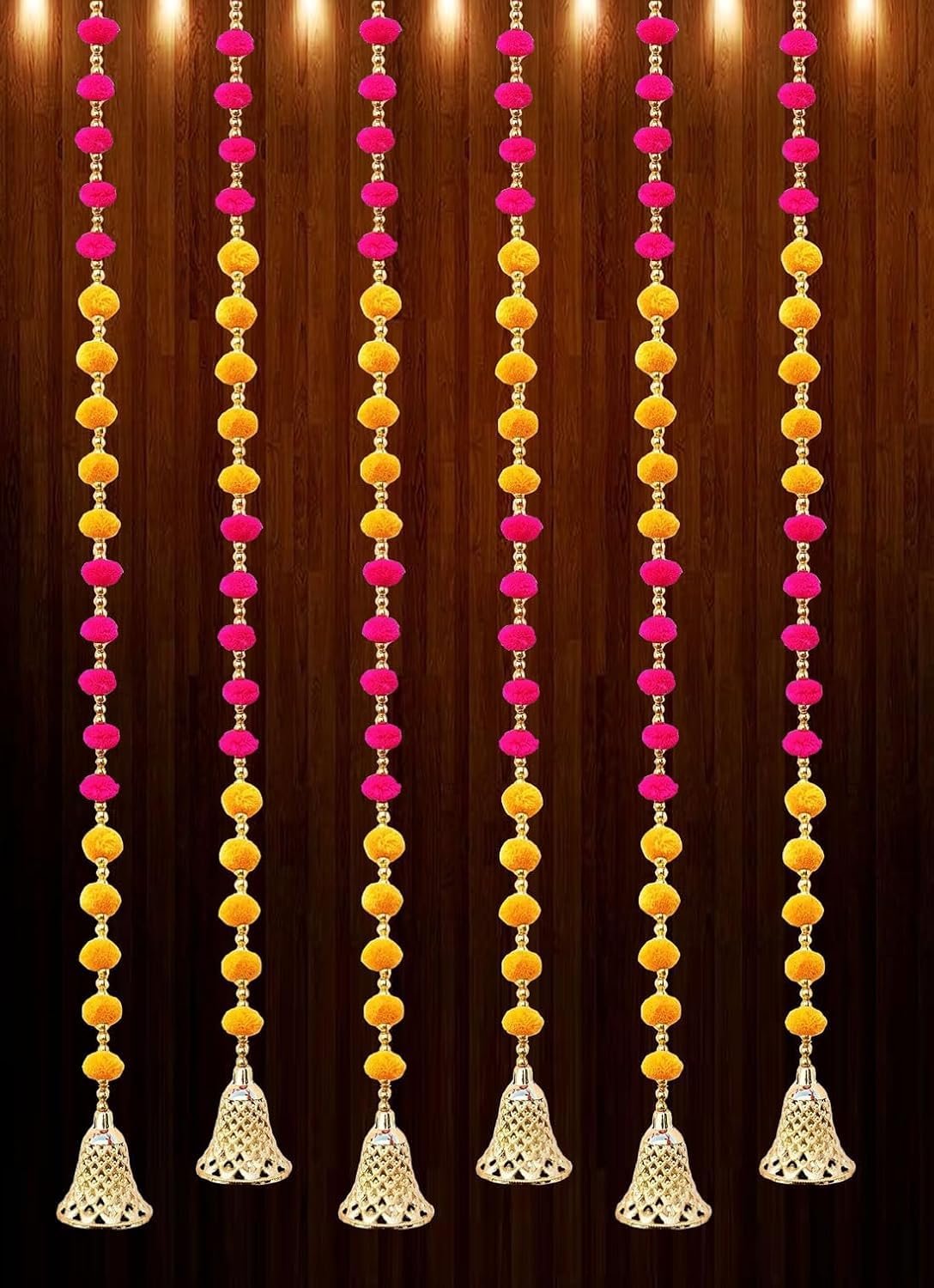 Handcrafted Pompom Wall Hangings - Diwali & Festival Decor -4