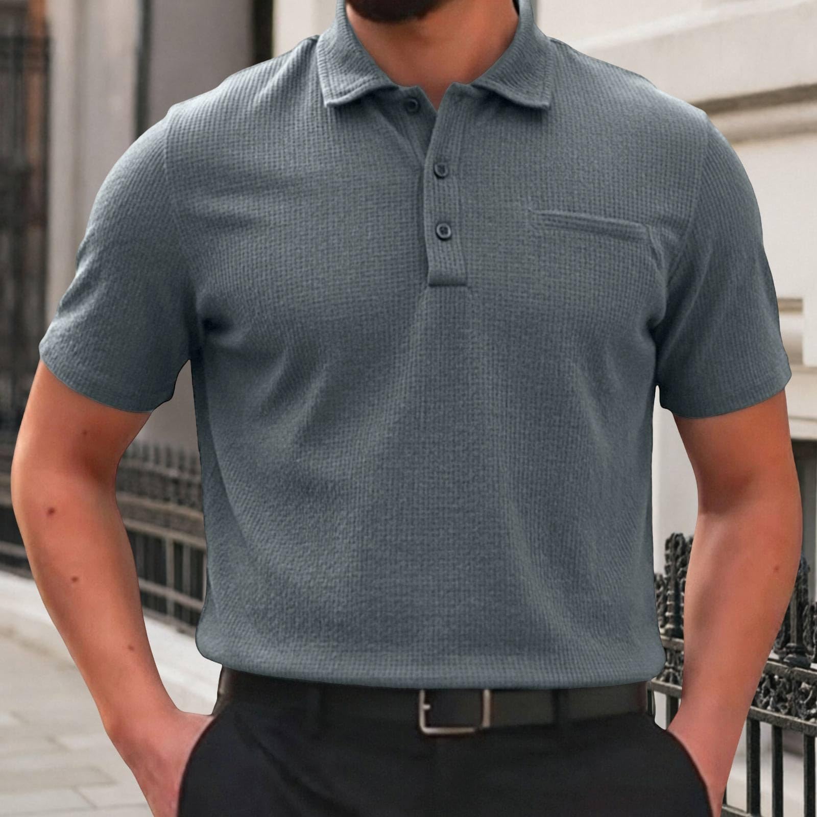 Polo Manga Corta Hombre, Antisudor Verano Poliester Polo Manga Corta, Moda Golf