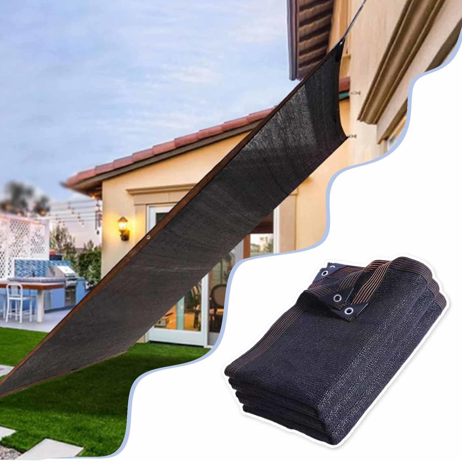 WQPMNYG UV Resistant Black Shade Netting with Grommets for Outdoor Use - Perfect for Greenhouses Pergolas Balconies Fences & Parking Sheds - Multiple Sizes 2x2m to 6x8m (5x5m: 16.4ft)