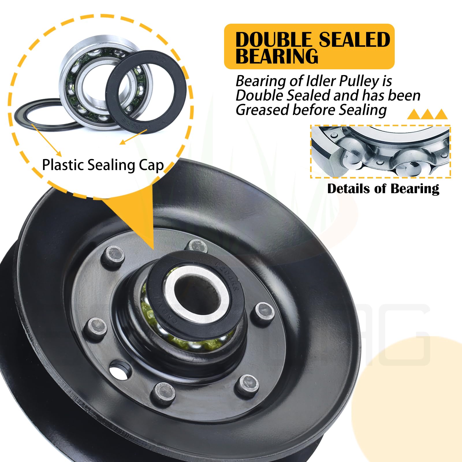 2PK 756-04325 Pulley for Craftsman LT2000 Cub Cadet LTX1042 Tractor — Amazon image 4