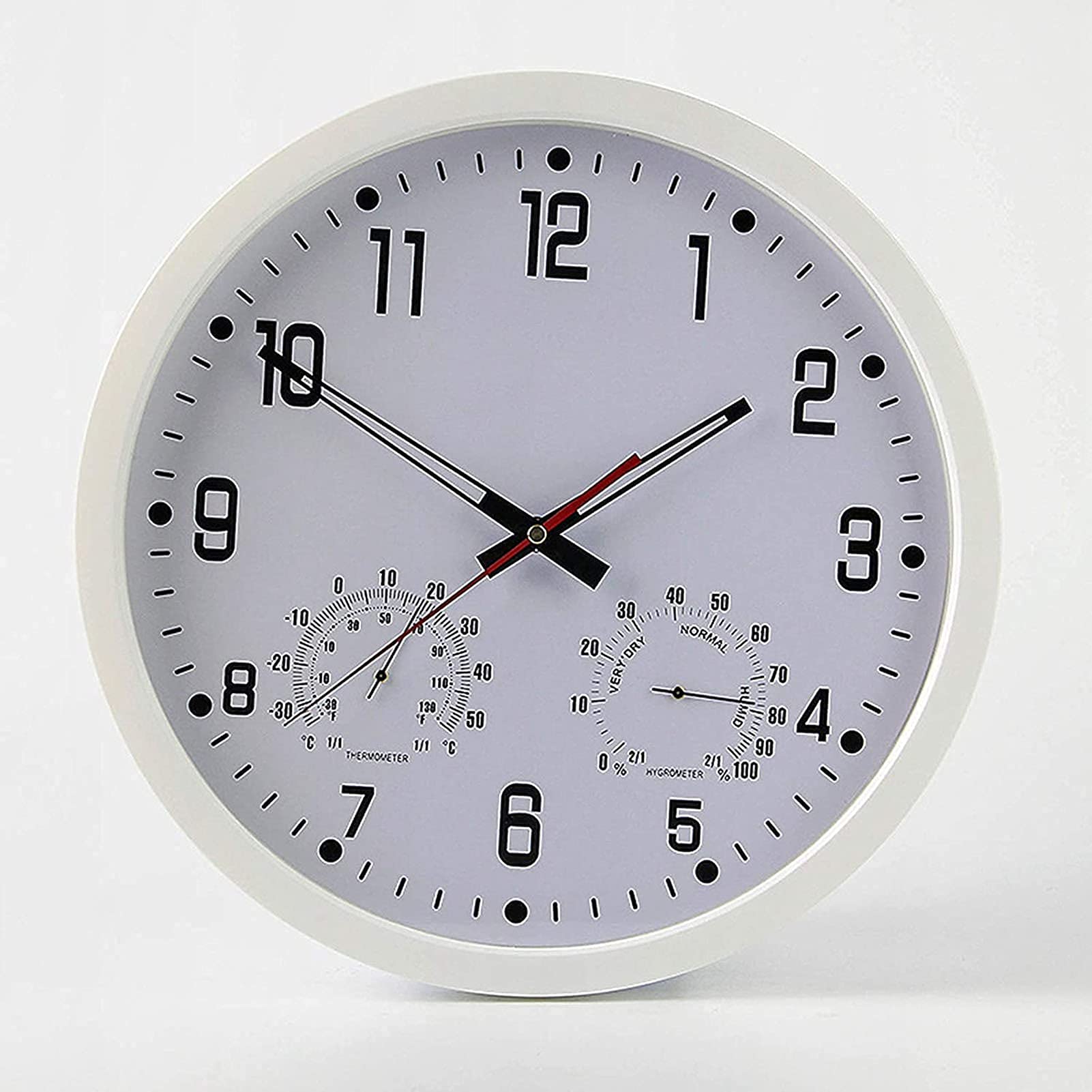 Horloge de jardin étanche grande taille avec thermomètre intégrée pour la clôture