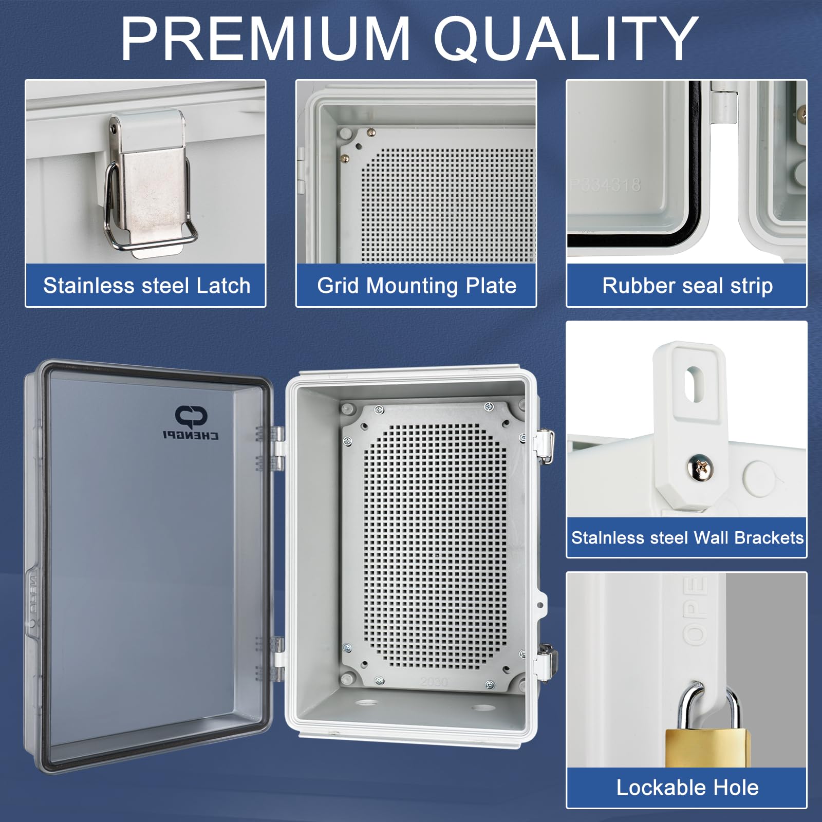 Scatola Elettrica Esterna In Acciaio Inox 50x40x18cm - Impermeabile, Antipolvere, Per Elettronica - Foto 7