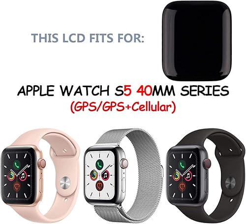 Miniatura 4 de Pantalla LCD compatible con Watch Series 5 1.575 in Modelo A2092 A2094 A2156SE 1.575 in (GPS+CelularGPS) Herramientas de montaje del digitalizador