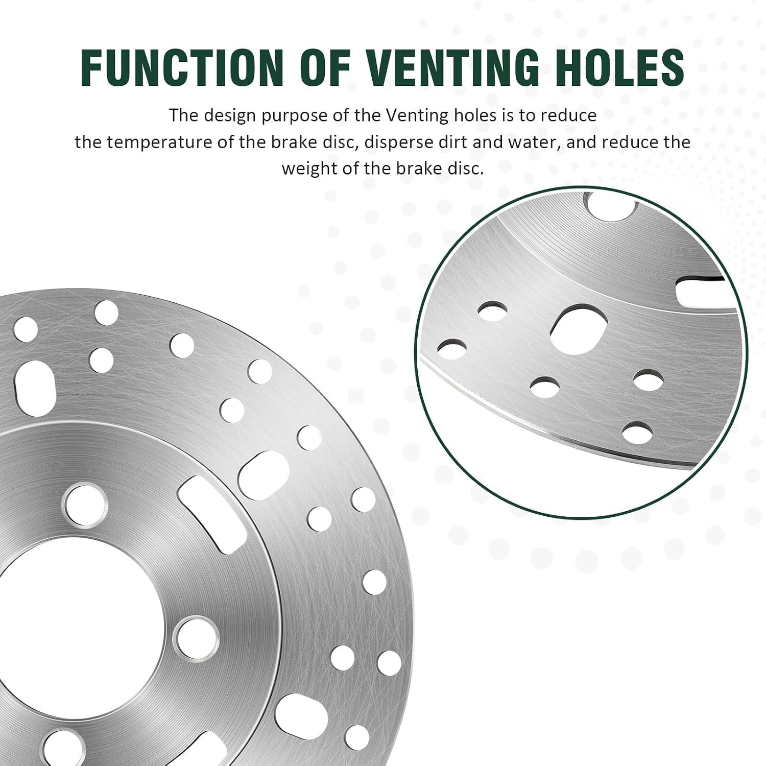 M MATI Front Left/Right Brake Disc Rotor for Yamaha Big Bear 350 YFM350 Big Bear 400 YFM400 Kodiak 400 YFM400 Grizzly 400 YFM400 Wolverine 350 YFM350 4KB-2582T-00-00
