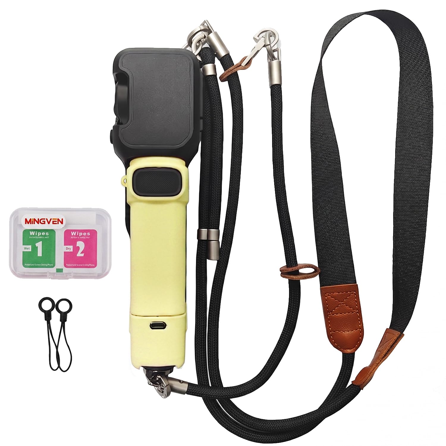 Correa de cámara para Insta360 Luna Ultra con lente y protector de | Cordón 2 en 1 para hombro/muñeca con funda protectora Luna Ultra, correa ajustable para viajes, vlogging