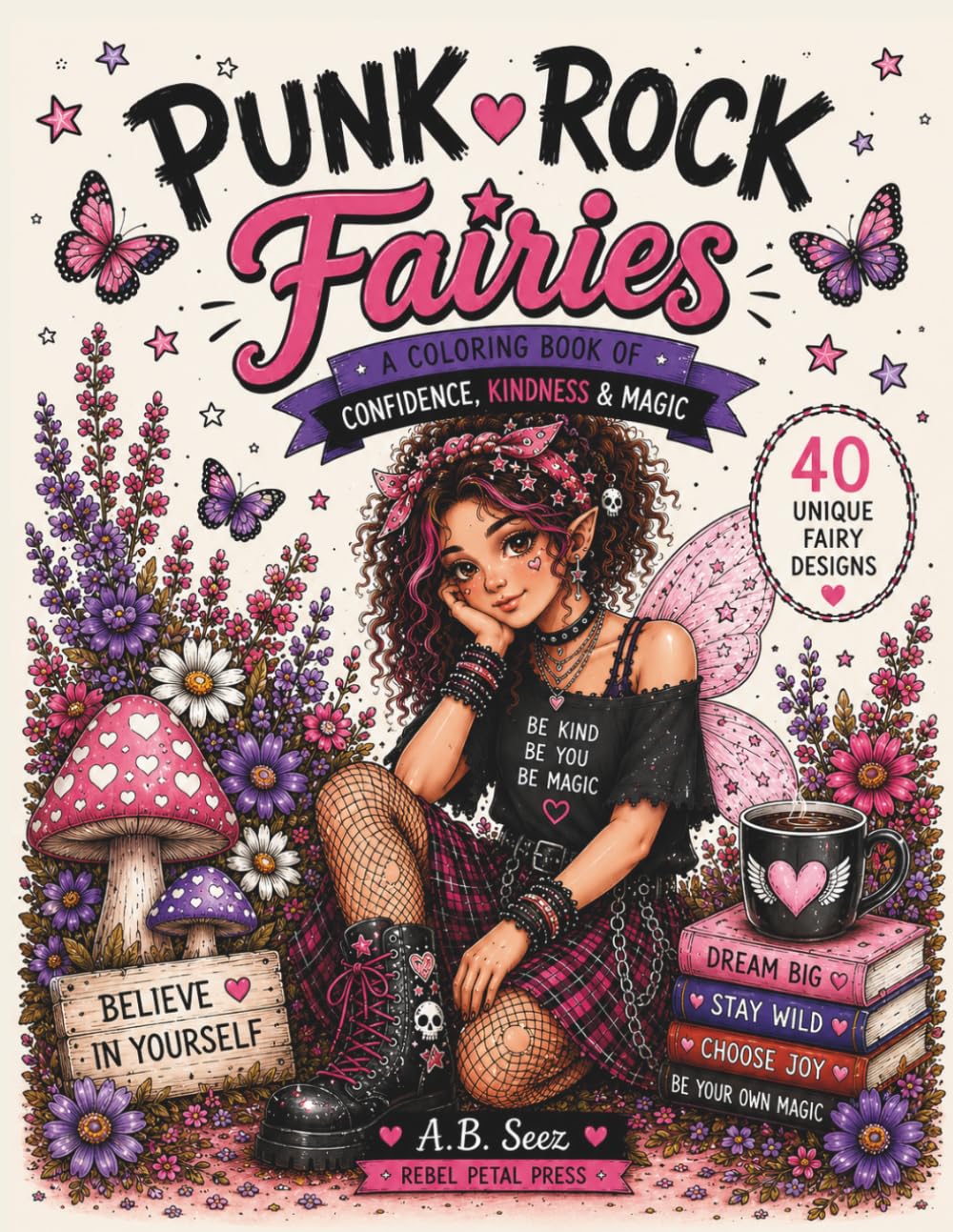 Punk Rock Fairies: A Coloring Book of Confidence, Kindness & Magic