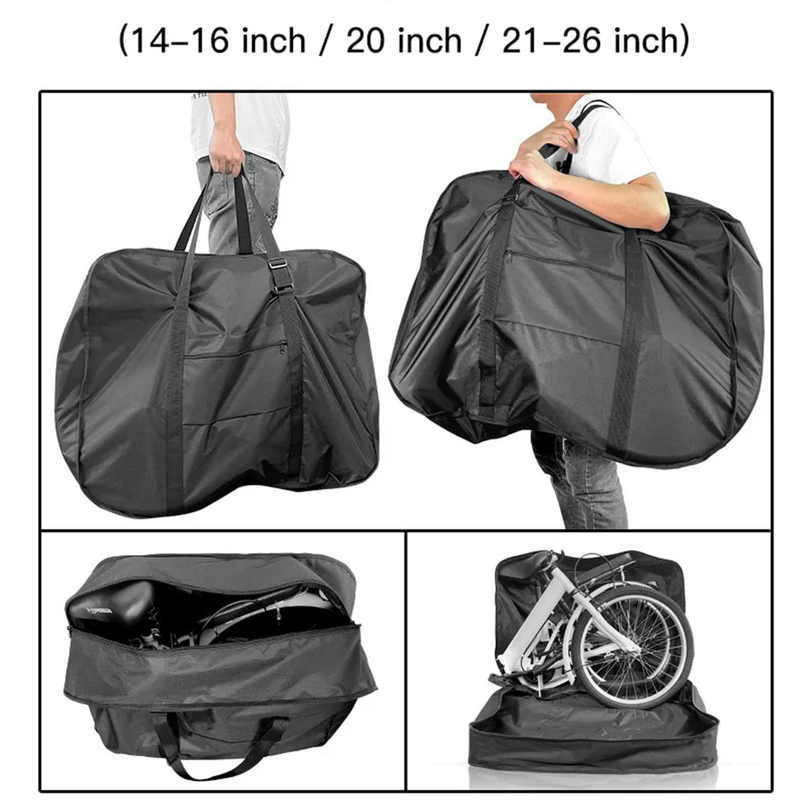 Borsa Di Viaggio Per Bicicletta Pieghevole Borsa Di Trasporto Portatile Per Biciclette Da 20 Pollici Accessori Per Biciclette