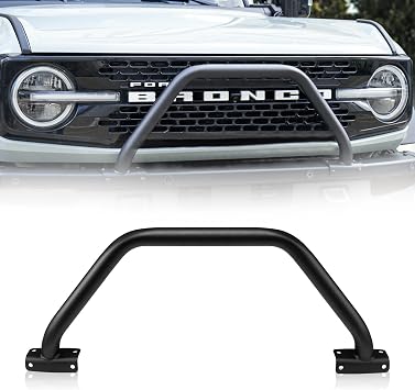FieryRed OEM Version Front Bumper Bull Bar for Ford Bronco Accessories 2026 2025 2024 2023 2022 2021 2/4 Doors, Only fit Modular Steel Front Bumper, Rust-Resistant Grille Guard, Not for Bronco Sport