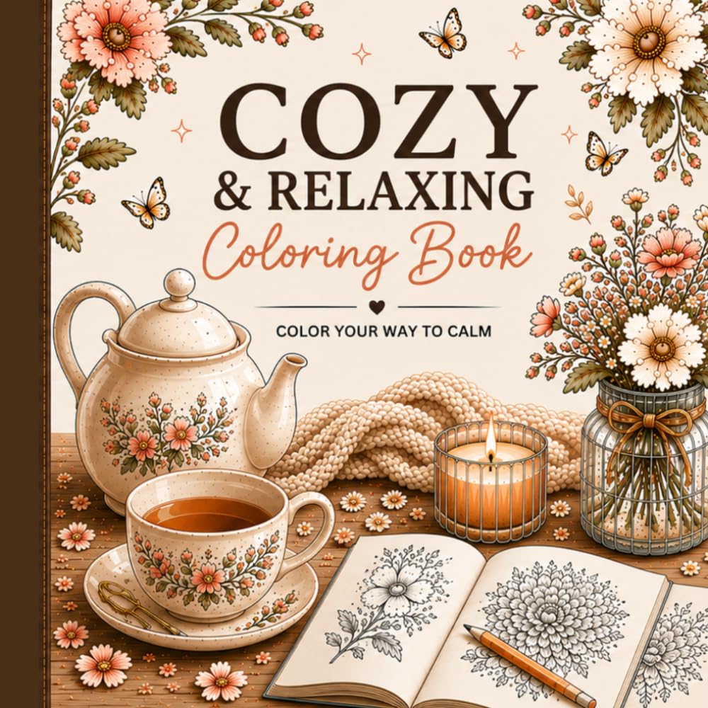 Cozy & Relaxing Coloring Book: color your way to calm