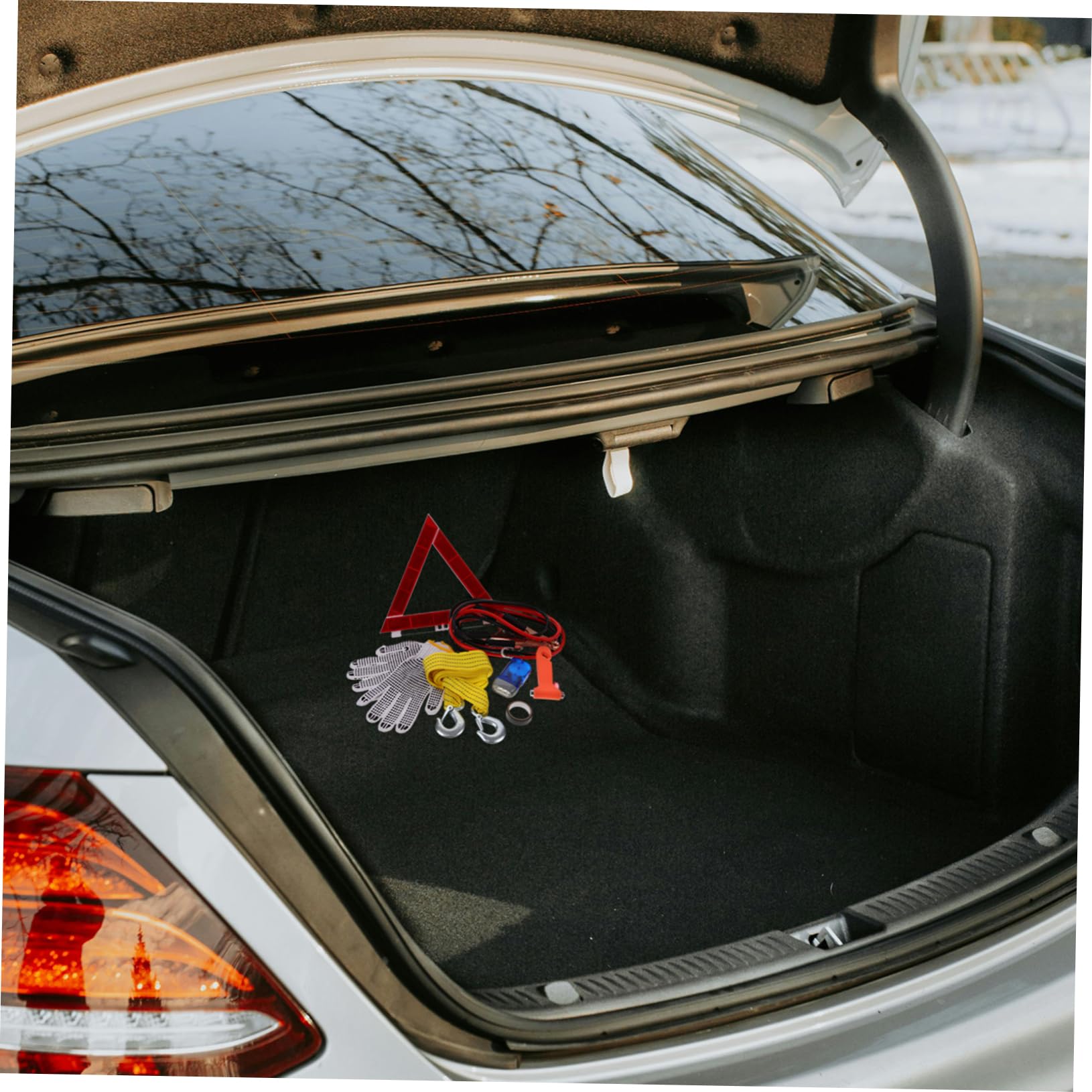 Cabilock Kit de Emergencia Automotriz Multifuncional para Inspección de Vehículos Herramientas de Seguridad y Materiales Abs, Goma y Metal para Rescate Vial