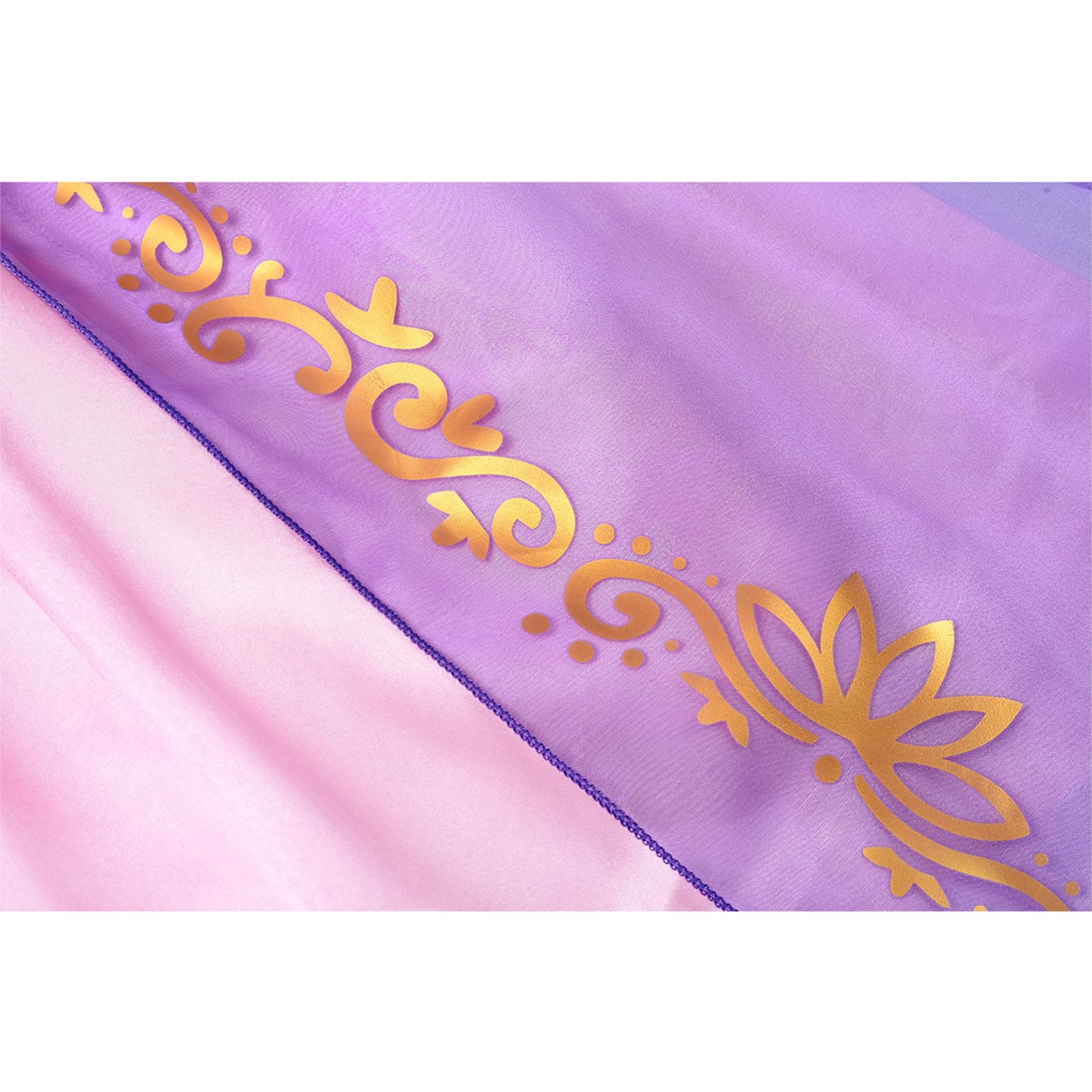 Aoiviss Disfraz de Princesa con Mangas Abullonadas para Niñas Púrpura Vestido Cosplay Fiesta Cumpleaños