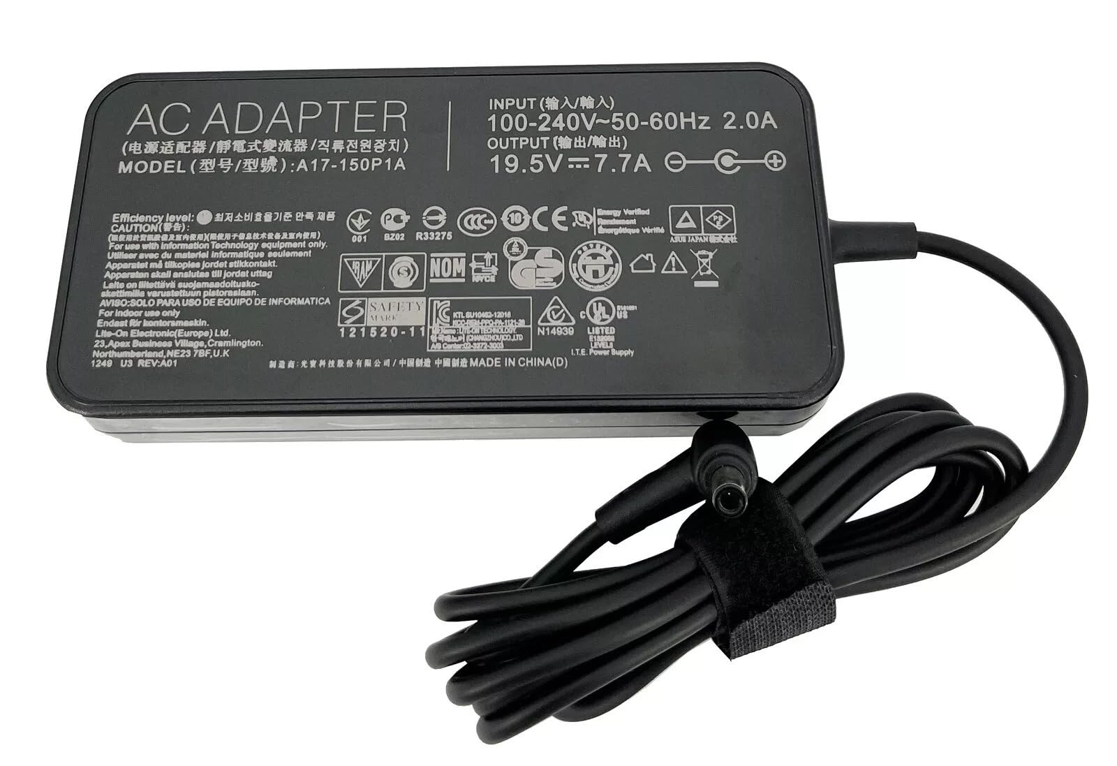 Adapter ładowarki AC 19,5 V 7,7 A 150 W kompatybilny z kablem zasilającym ASUS TUF Gaming FX705DT-AU028T