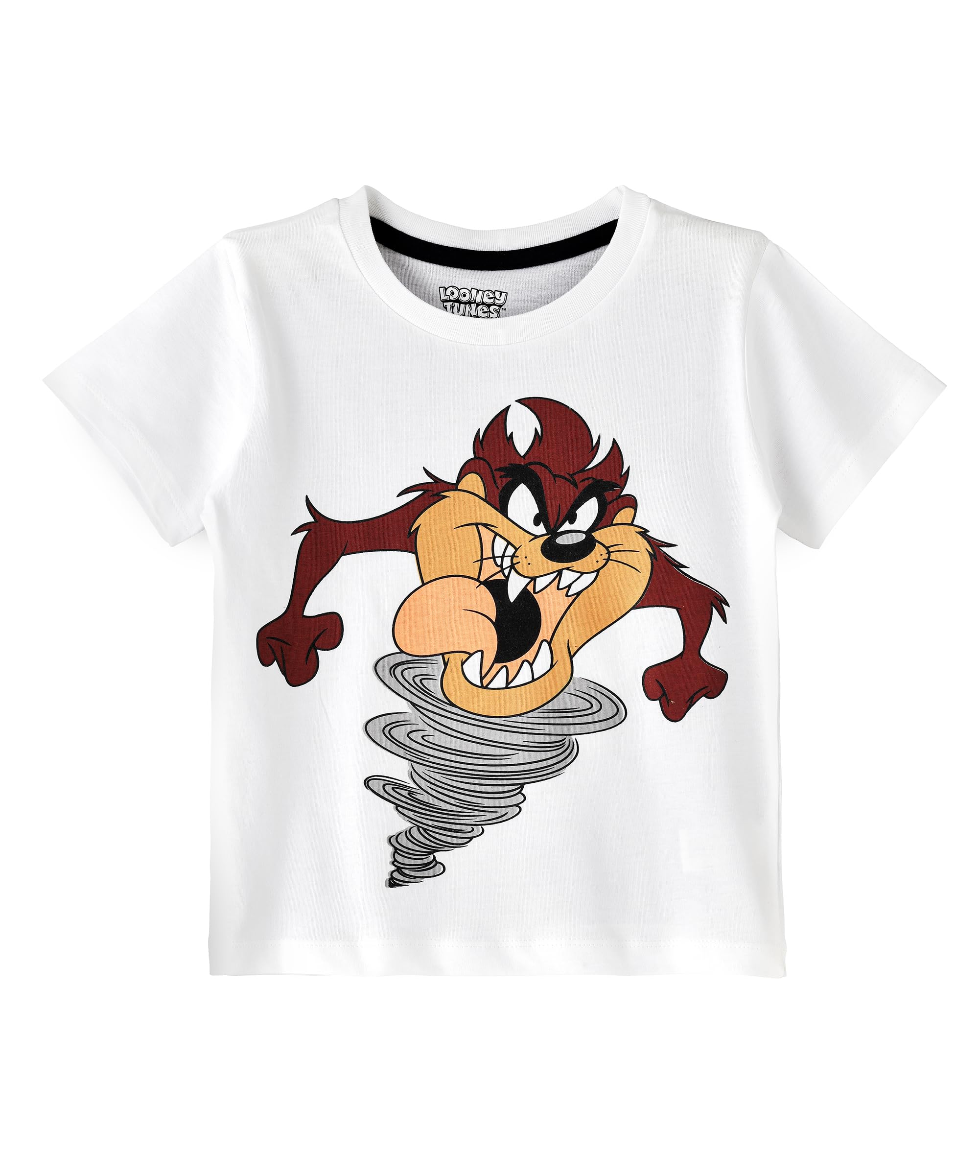 Urban HaulWarner Brothers Looney Tunes Cotton White Half Sleeve Round Neck Printed T-shirt For Boys