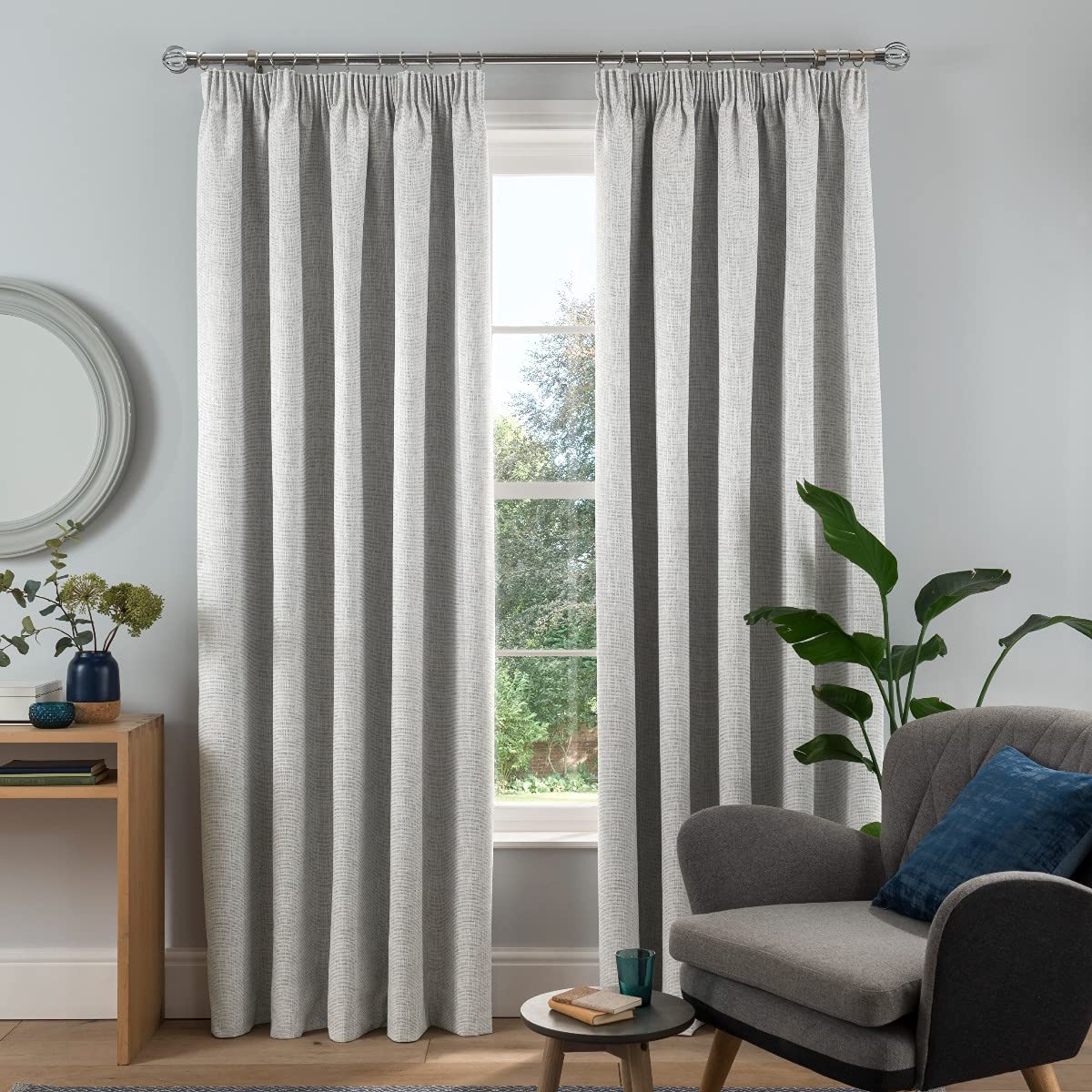 Sleepdown Cortinas Opacas con Forro térmico para Dormitorio y Sala de Estar, 66 x 72 Pulgadas, Color Gris