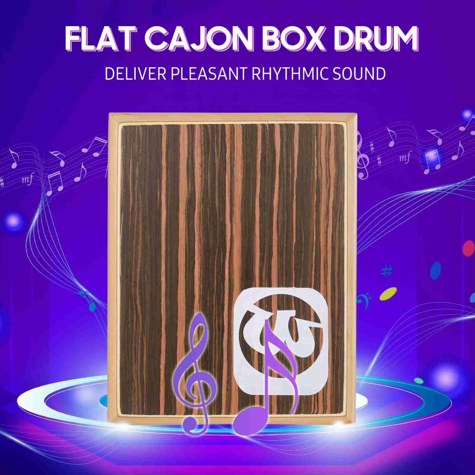 Cajon per Batteria di qualità con Custodia, Tamburo a Percussione Portatile Dal Suono Fantastico, per Amanti della Musica e Artisti, Impiallacciatura di Ebano Ricostituito + Legno Betulla