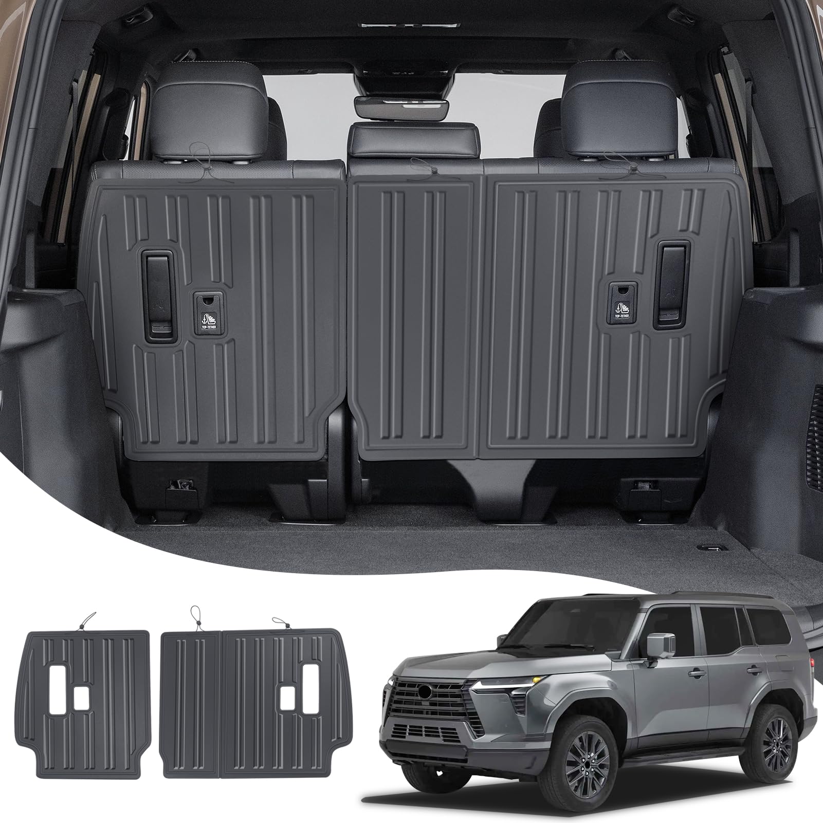 2 PCs Seat Back Protective Pad for for 2024 2025 2026-Present Lexus GX550 GX 550h Rear Chair Anti-Kick Scratch Panel Interior Modification Lexus gx 550 Accessories (5/7 Seats)