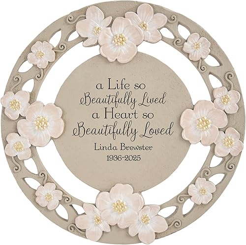 Let's Make Memories Piedra de jardín personalizada de una hermosa vida - Garden Memorial