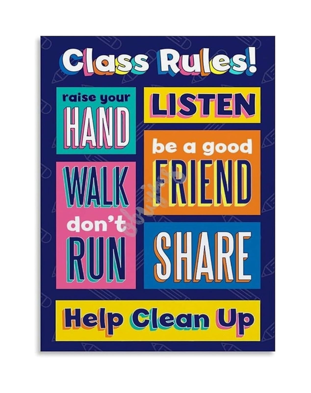 FNYUVNFAF Classroom Rules Poster Educational Wall Decor for School Teacher Student Behavior Expectations Classroom Management Learning Print