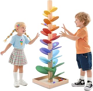 Klangbaum Kugelbahn Holz, 72 cm 8 Ebenen