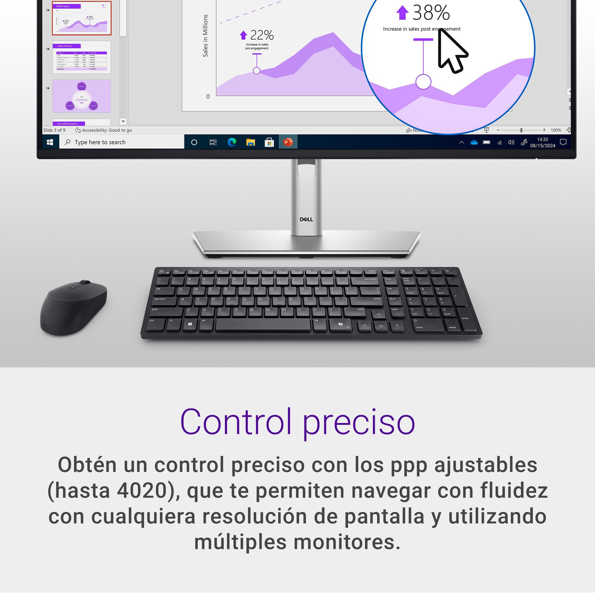 Dell Silent Mouse MS355 – bezprzewodowa mysz z cichymi kliknięciami, połączenie 2,4 GHz, śledzenie optyczne, konstrukcja z 3 przyciskami, 36-miesięczna żywotność baterii, czarna