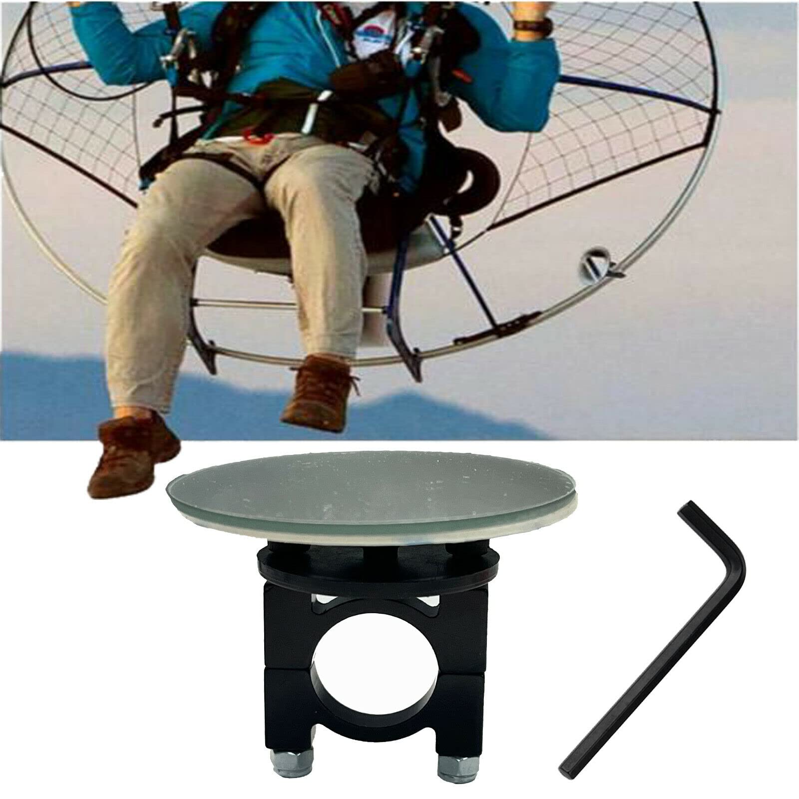 Fuel Level Mirror Gauge Frame Hoop Mounted for Paramotor Powered Paraglider for 16MM mounting Bracket