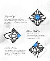 Vista 9 de CELESTIA Nudo de Bruja Plata 925 Plata de ley 925 Collar de nudo de brujas para mujer