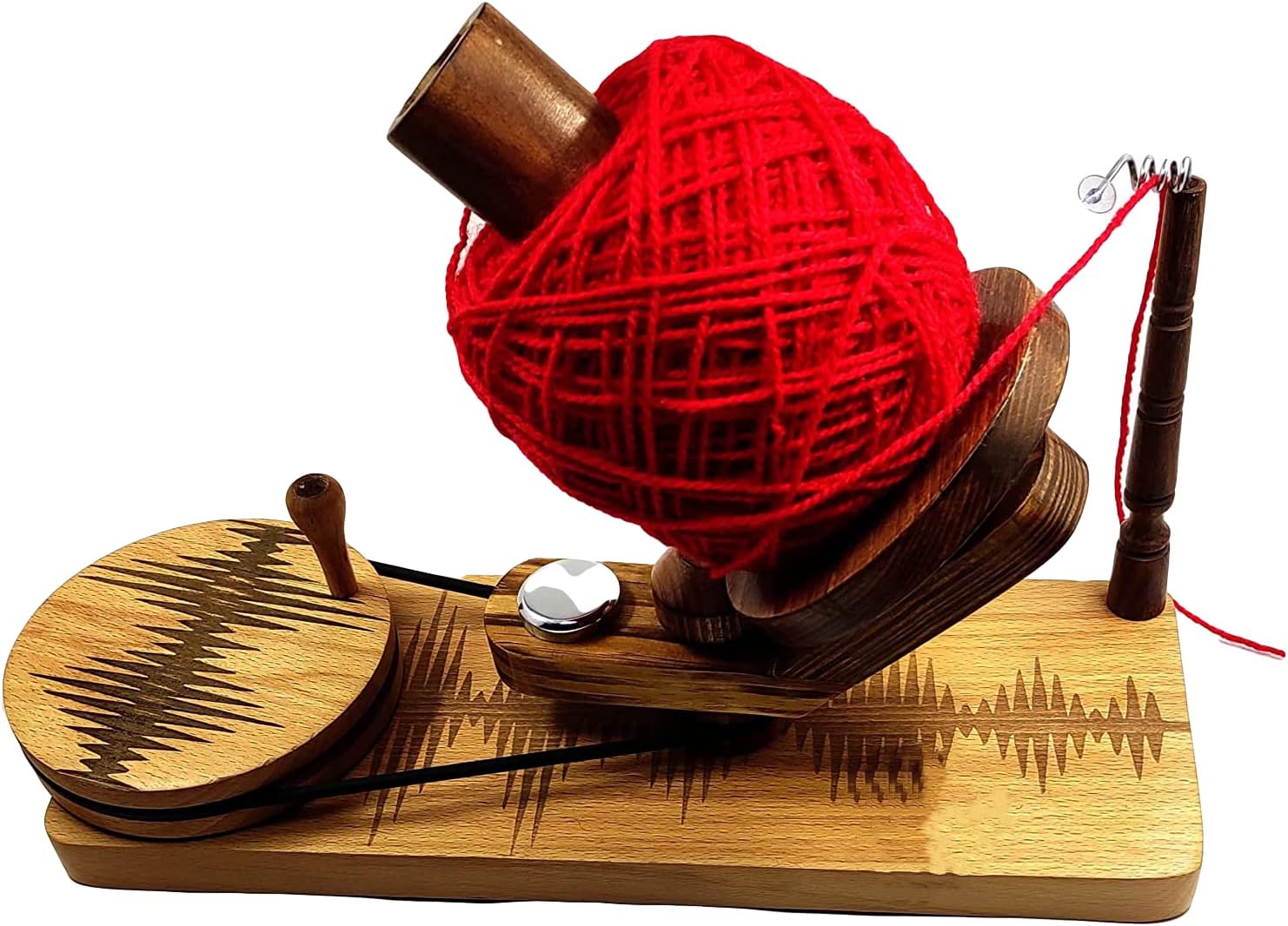Yarn Winder for Wool Knitting Unique Designer Adorable Wooden Yarn Winder Handcrafted Knitting Weave Yarn Craft Gift for Elders by A.F. Luxury Handicraft