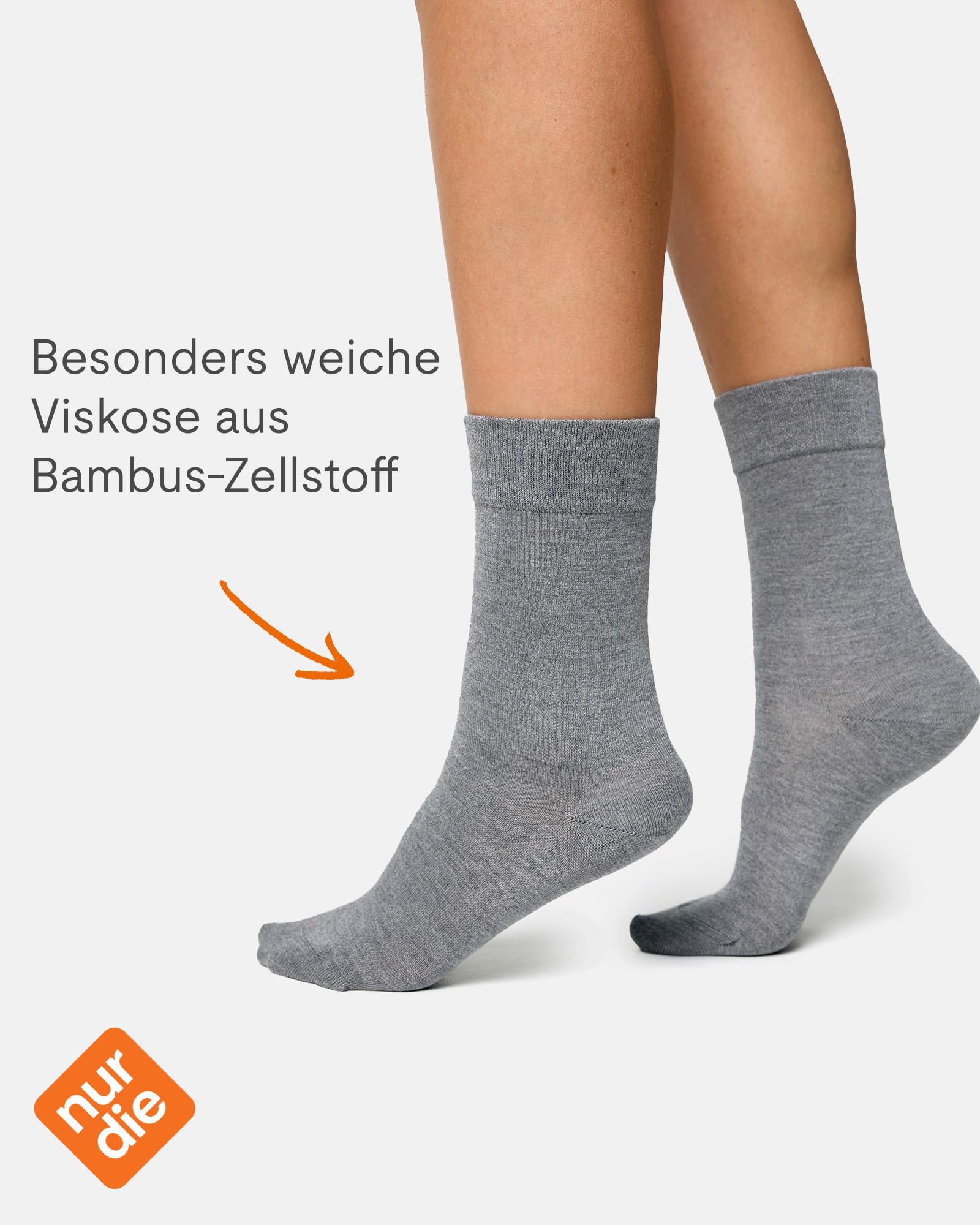 Nur Die skarpety Kobiety 2er Pack Bambus Komfort Socken Damen Weich Komfortbund Bambus-socke
