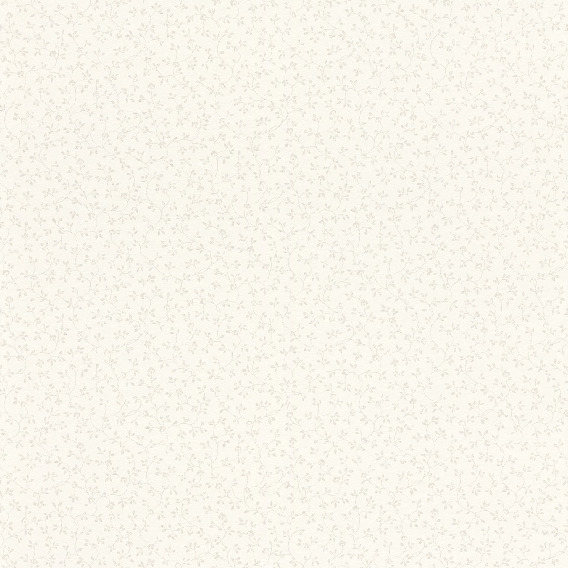 Papier peint intissé fleurs argentées blanc Rasch 710779