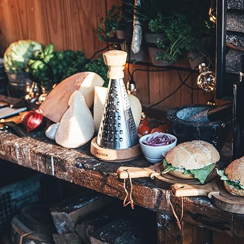 Miniatura 2 de Boska Rallador de mesa de acero inoxidable, ideal para queso, chocolate y verduras, trituradora multifuncional a prueba de óxido, escamas manual de