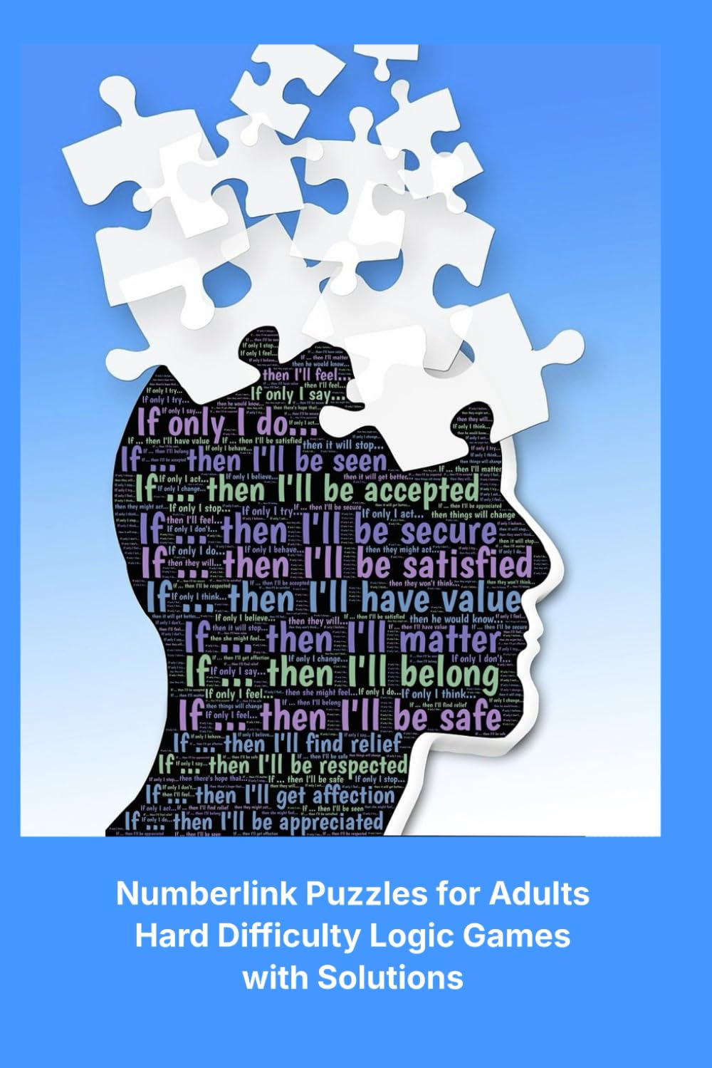 Numberlink Puzzles for Adults : Hard Difficulty Logic Games with Solutions