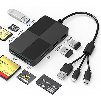 SD Card Reader For IPhone IPad, Lightning & USB-C Dual Connector Memory SD Card Adapter, Support SD/Micro SD Cards, High-Speed Trail Camera Viewer, Plug And Play