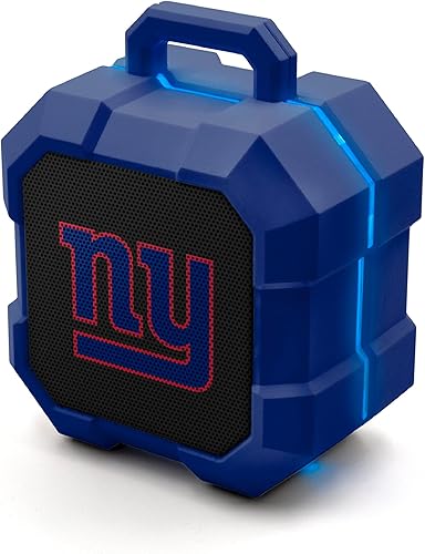 SOAR NFL Shockbox - Altavoz Bluetooth inalámbrico LED, resistente al agua, IPX4, 5.0 Bluetooth con más de 5 horas de tiempo de reproducción, pequeño