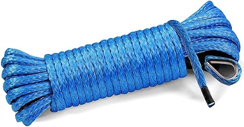 Miniatura 10 de Cuerda de cabrestante sintética de  pulgadas x 50 pies, repuesto de cable de cabrestante con resistencia a la rotura de 7700 libras, cable de