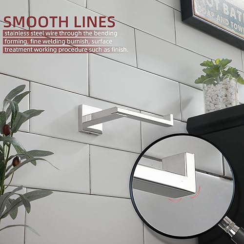 Miniatura 4 de KOKOSIRI Soporte de papel higiénico cromado para cocina, baño, baño, papel higiénico, soporte para rollo de papel higiénico Mega Rollos, de acero