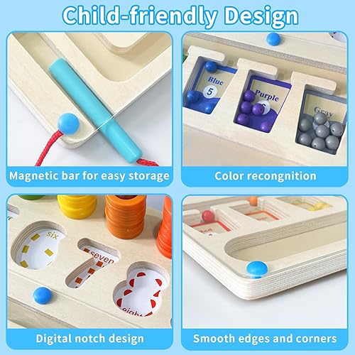 Miniatura 4 de Juguetes Montessori magnéticos de color y número, juguetes para niños pequeños, juguetes para niños de 3 años en adelante, actividades de
