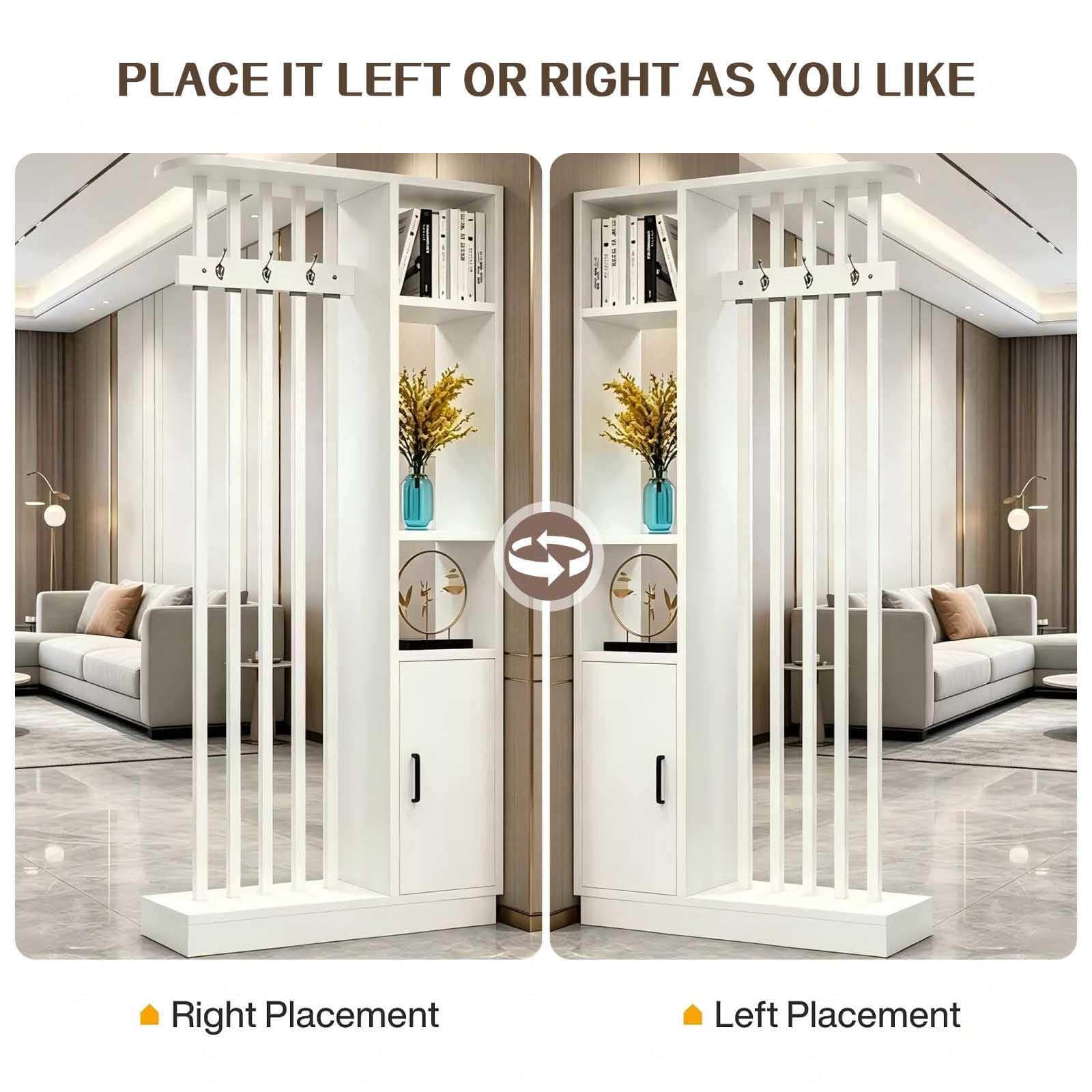 Parete Divisoria Per Interni Bianca Divisori Modulari Pareti,202x80x24cm