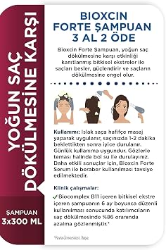 Bioxcin Forte Saç Dökülmesine Karşı Bakım Şampuanı, 300 ml