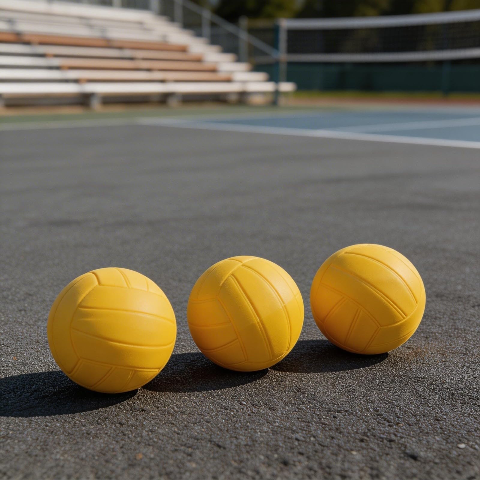 Paquete de 2 pelotas de repuesto para juego de Spikeball, juego de voleibol amarillo de PVC suave, tamaños de 9 cm y 12,5 cm, para playa, césped, entrenamiento deportivo al aire libre
