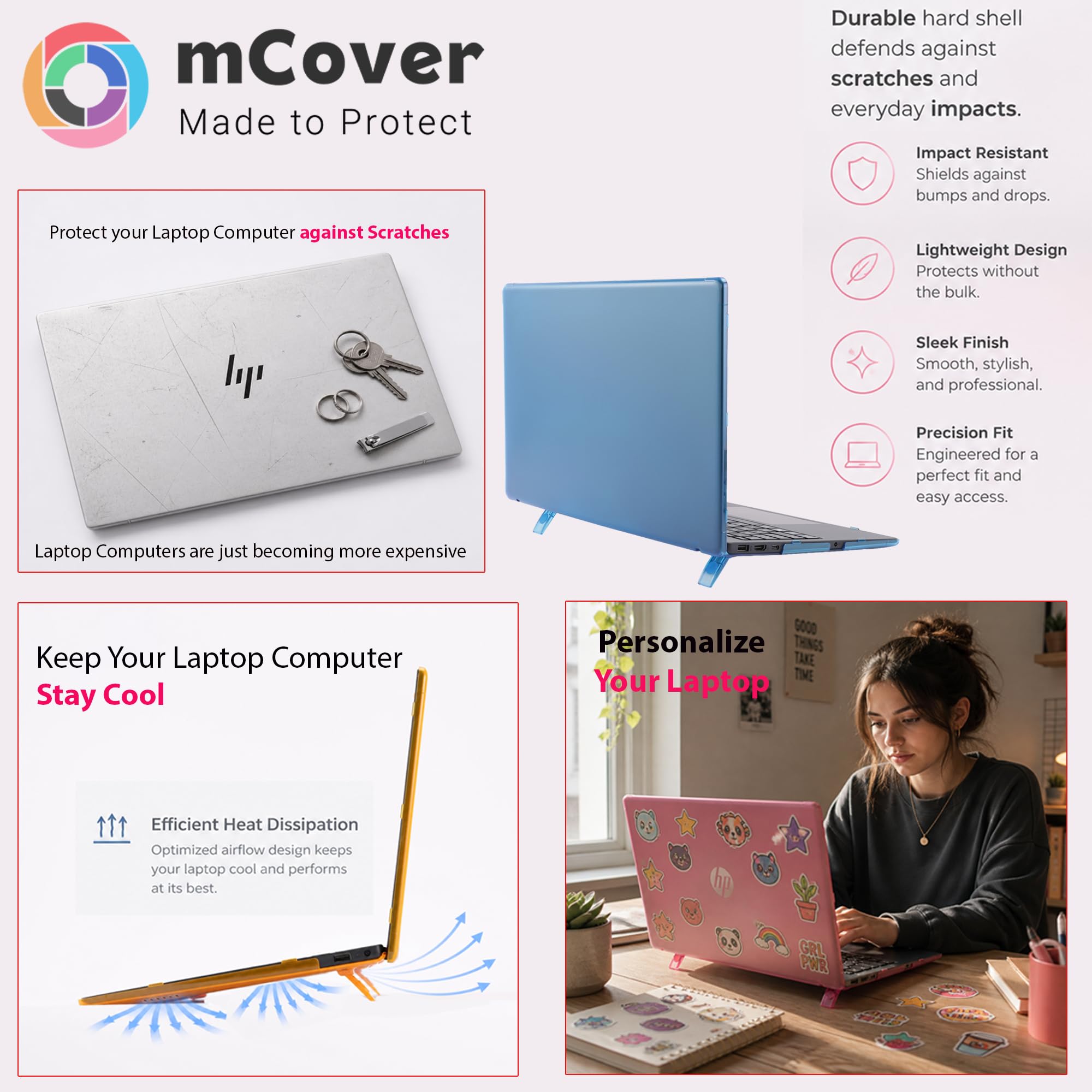 mCover Étui Compatible Uniquement avec Ordinateur Portable HP 15-FCxxxxx/15-FDxxxx/250 G10 Series Windows 2023-2024 (ne Convient Pas aux Autres modèles d'ordinateurs Portables HP) – Noir